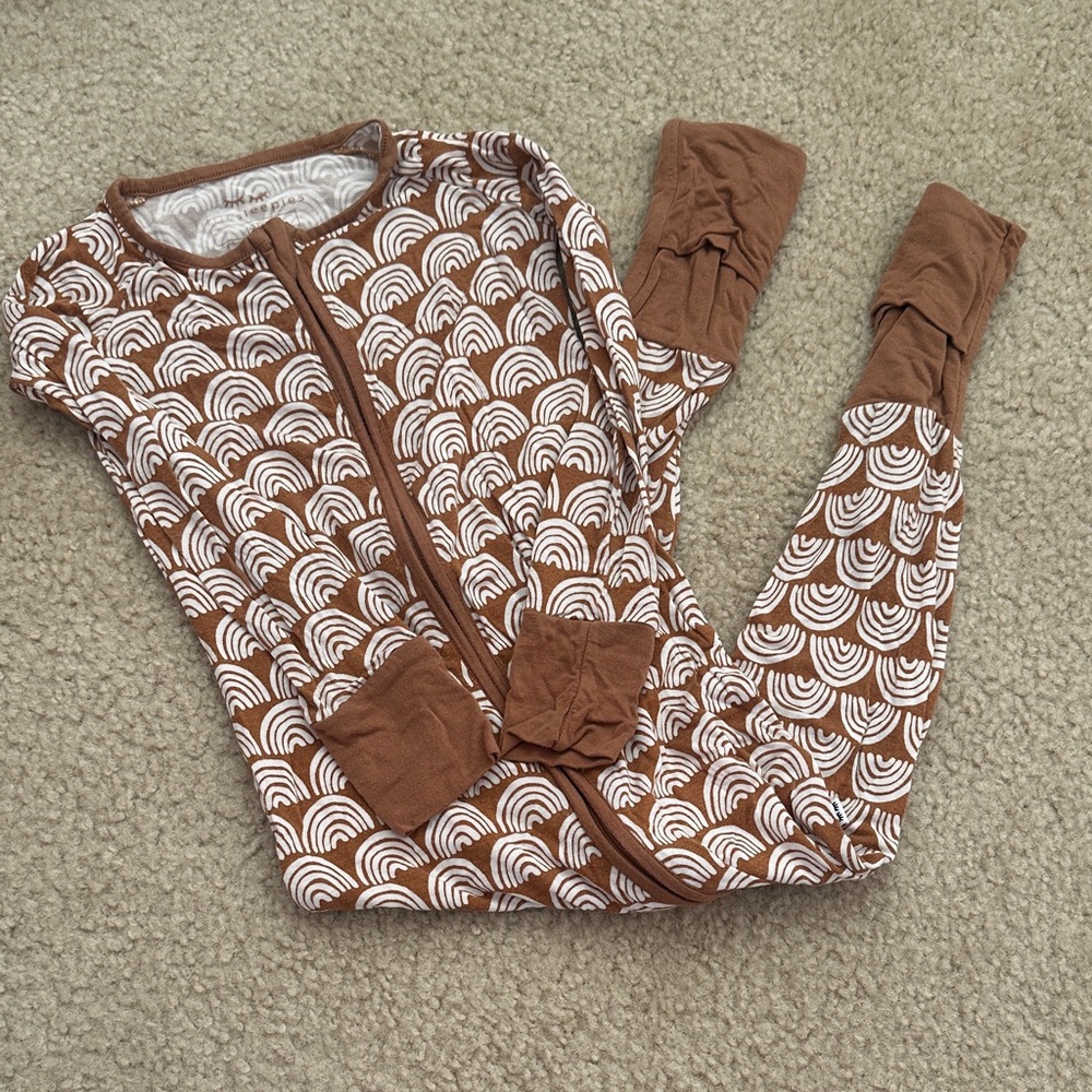 Little Sleepies Brown and White Kids Footie